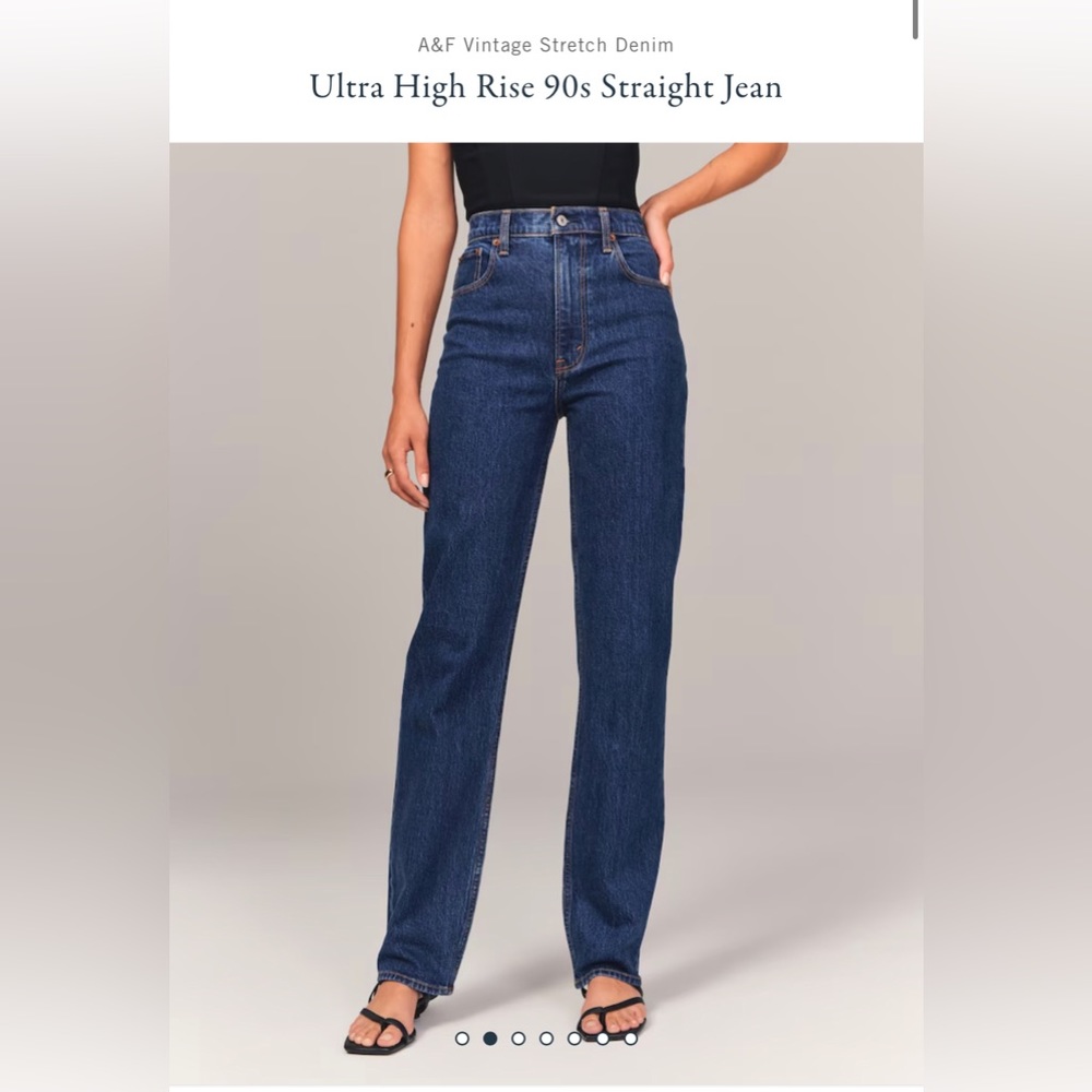 Abercrombie & Fitch Ultra High Rise 90s Straight Jean